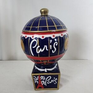 Las Vegas Paris Ceramic Hot Air Balloon Jar Specialty Glass EUC Mug Souvenir